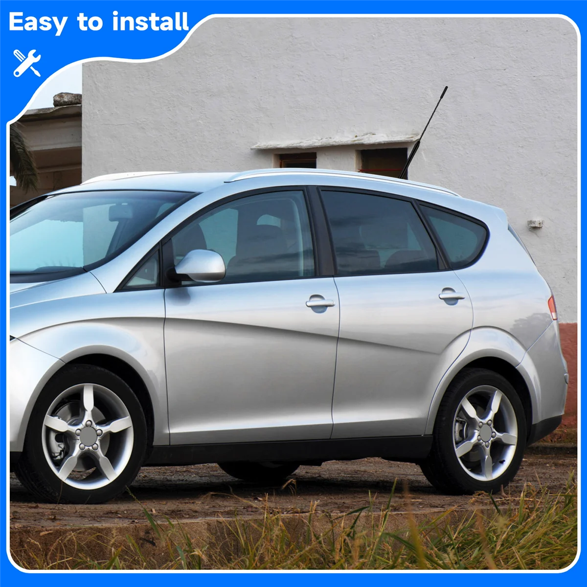 357A 좌석용 30cm 짧은 막대 안테나 Ibiza 6L 6J Leon 1M 1P Skoda Altea 5P(검은색)