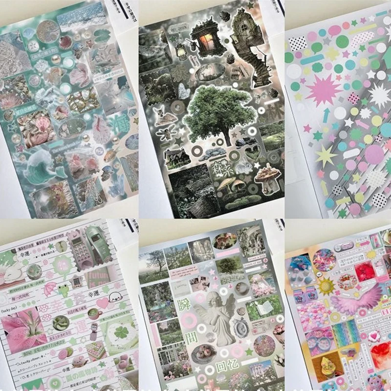32piece/book Korean Ins Cute Sticker for Phone Camera Journal Postcard DIY Collage Kawaii Decoration Sticker Gift