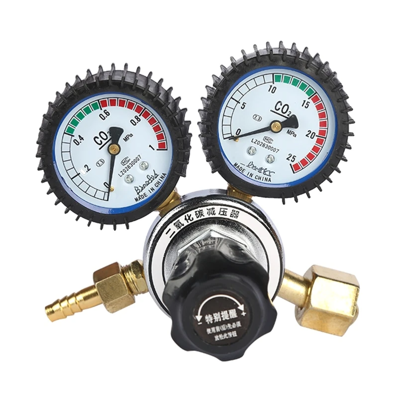 Twin Gauge Argon Gas Regulator Co2 Welding Pressure Flowmeter Welding Weld Gauge DropShipping