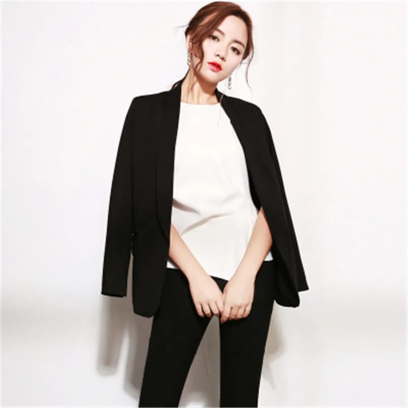 2024 Spring New Women Suit Fashion Korean Edition Slim Fit Suit Tie Pocket Womens Solid Office Commuter Long Sleeved Suit Jacket