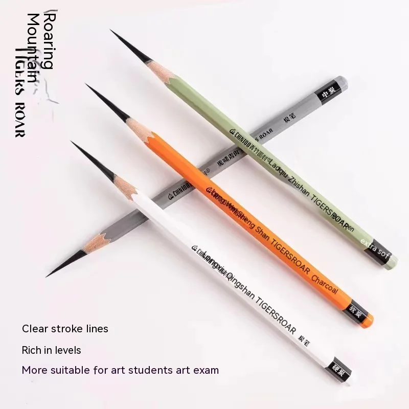 10 Pack Sketch Black Charcoal Pencil Drawing Set Basswood Charcoal Pencil Drawing SketchSet Artist Pencils for Beginner Artist