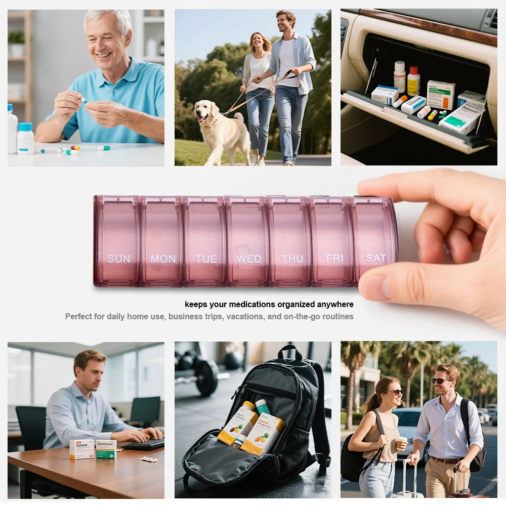 Deluxe Weekly Pill Organizer with X-Large Compartments