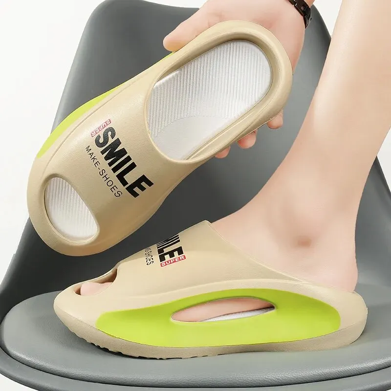 Men's Slippers High Quality EVA Soft Thick Soled Slippers Women's Fashion Wear Home Home Sandals Men's Beach Shoes