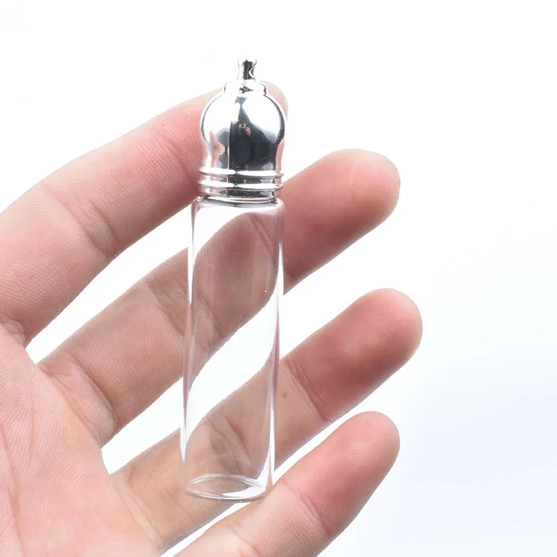 

5pcs/lot 3ML 5ML 10ML Clear Glass Roll On Bottle Roller Essential Oil Bottles Thin Glass Sample Vials with Steel Ball