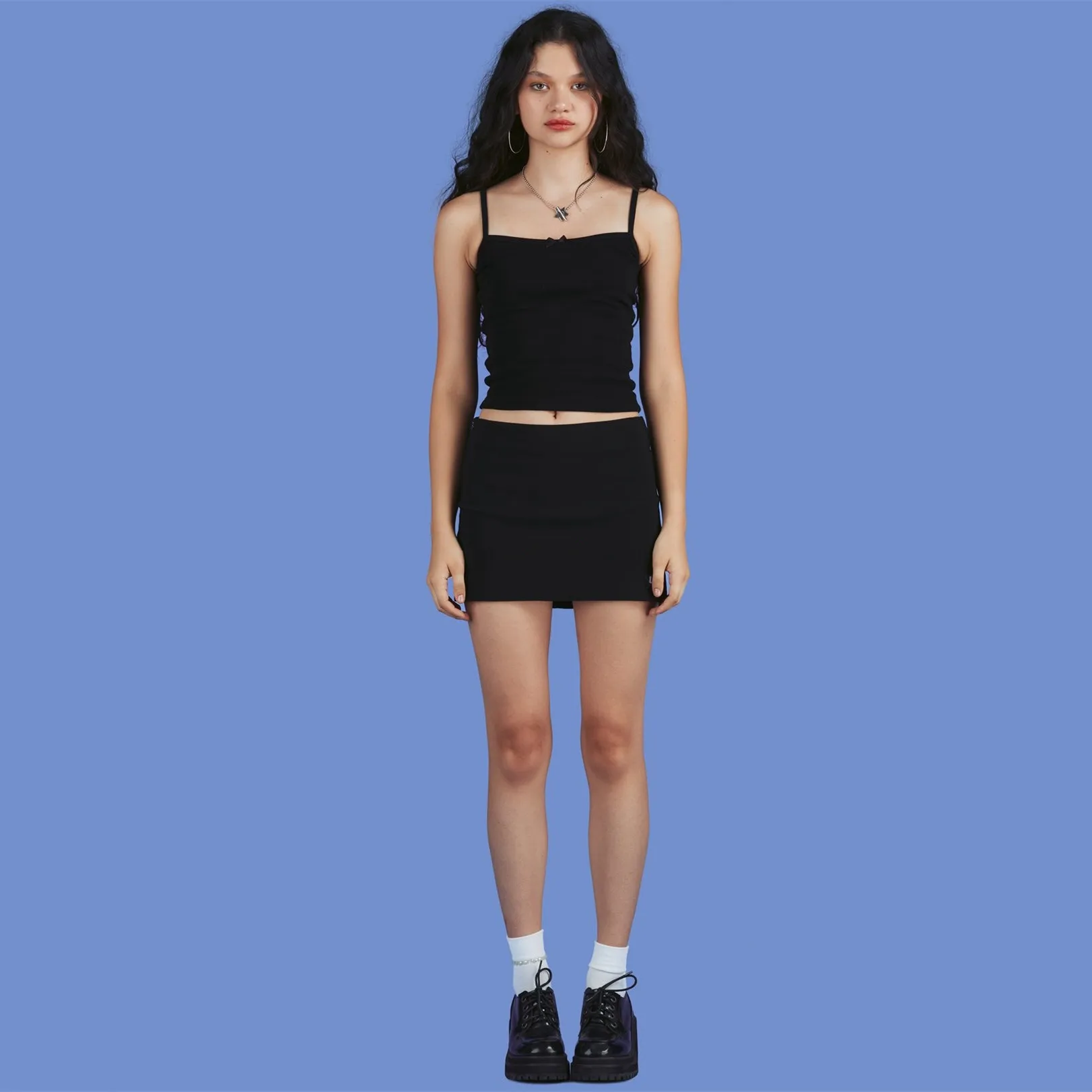 skirt top Unif O-ren Skirt Korean Fashion Y2k Harajuku Tight Mini Skirts E Girl Goth Black Skirt Women Clothing blue skirt