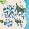 Family Matching Outfits Mother And Daughter Whole Swimsuit Father Son Beach Shorts Mom Kids Swimwear Summer Bathing Suits 6