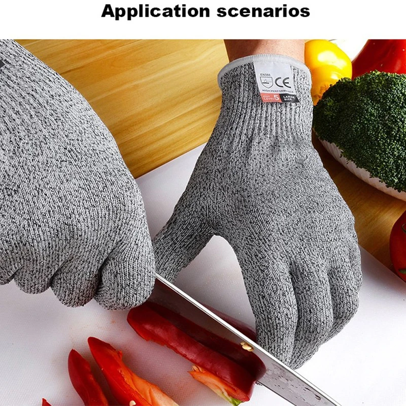 HPPE Level 5 Safety Anti Cut Gloves High-strength Industry Kitchen Gardening Anti-Scratch Anti-cut Glass Cutting Multi-Purpose