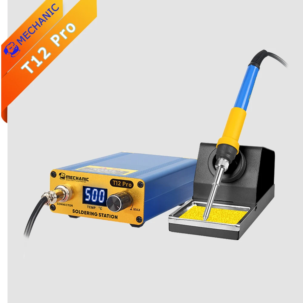 

Soldering Stations MECHANIC T12 Pro Mini Digital Display Electric soldering iron Adjustable temp anti-static welding tool