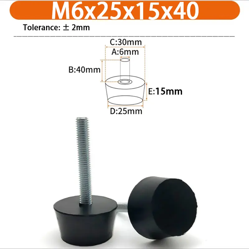 M6 M8 M10 Rubber Adjustable Feet Pad Feet Pad With Screw Table Chair Balck Leveling Foot Pad Furniture Leg Anti-shock Protection - Image 17