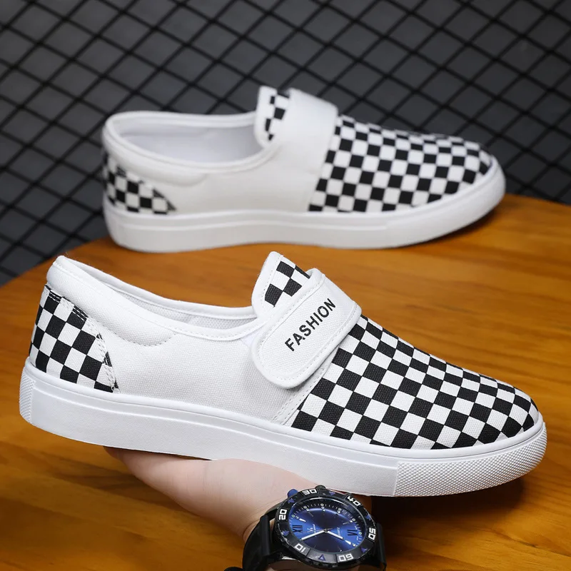 

New Plus Size Men's Casual Shoes Men's Comfortable Breathable Canvas Shoes Loafers Men's Low Top Lightweight Driving Shoe Flats