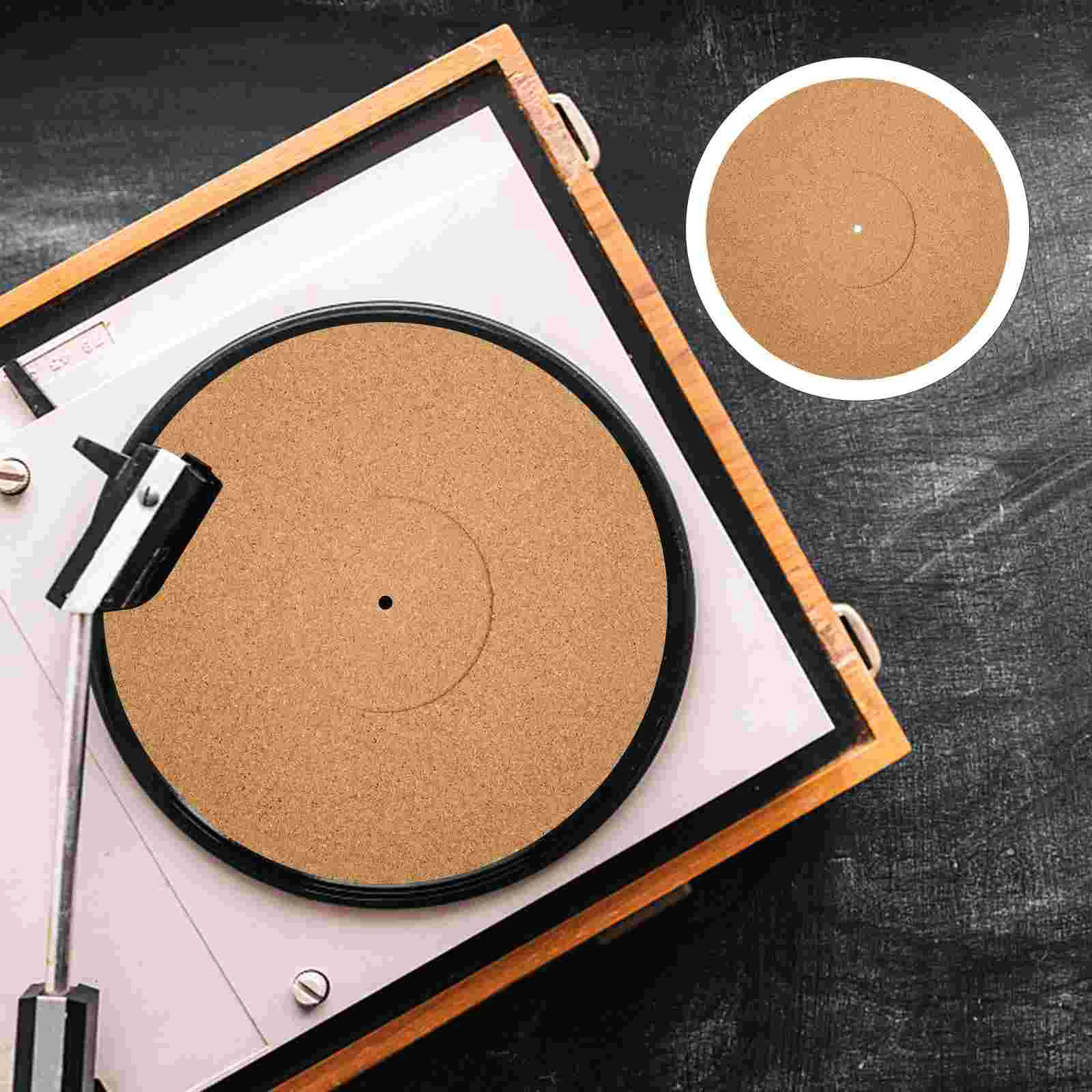 

inch Vinyl Record Mat Turntable Slipmat Decked Accessories Protective Cork Pad Records