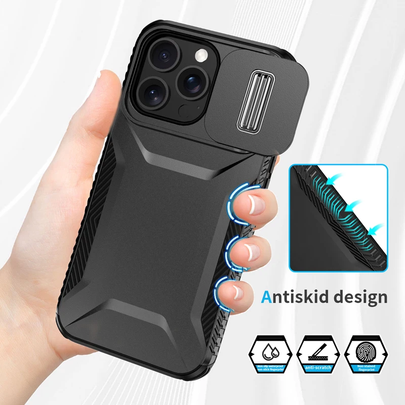 Military Grade Shockproof Protective Slide Camera Armor Phone Case