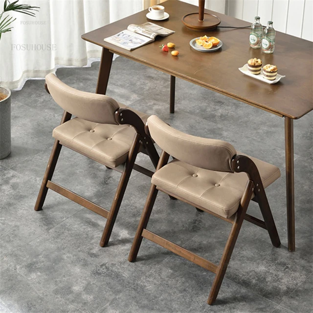 Silla De Comedor Moderna De Madera Maciza Para El Hogar, Mueble De Comedor  Con Respaldo, Reposabrazos, Diseño Creativo Para El Hogar - Sillas De  Comedor - AliExpress