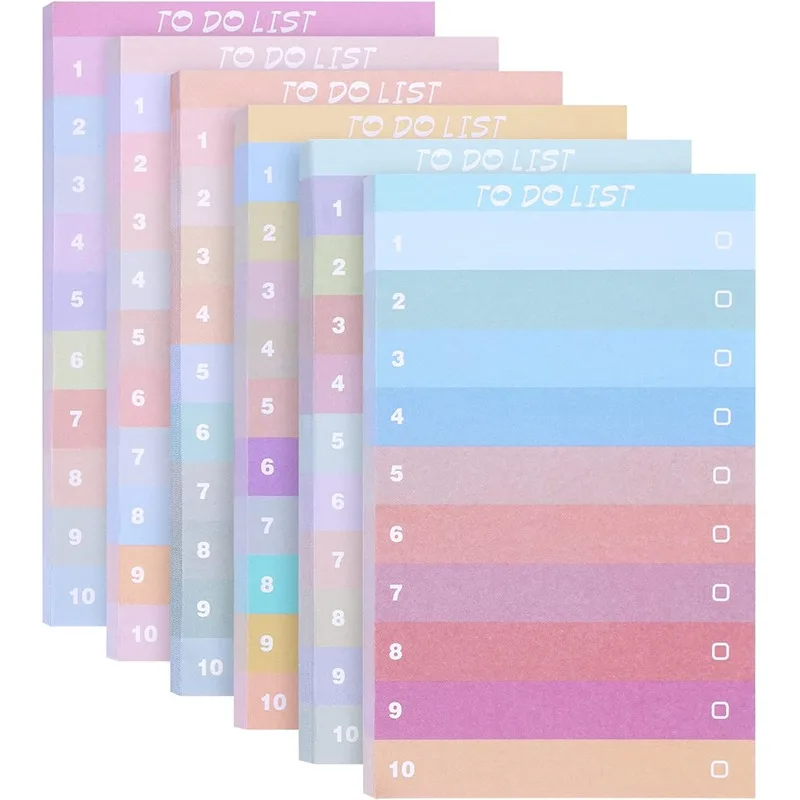 

To Do List Sticky Notes Rainbow Multicolors Lined Sticky Notes Self Adhesive Sticky Notes Memo Pad Notepad Kawaii Stationery