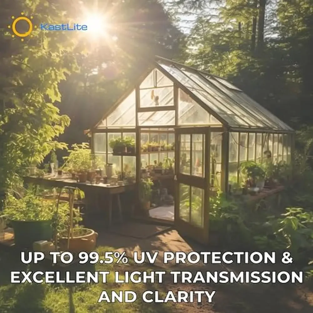 Greenhouse Panels 8mm Twin Wall Polycarbonate Roof Sheets 0.32" Clear Shatterproof UV Protection Shatterproof Insulation Optimal 4