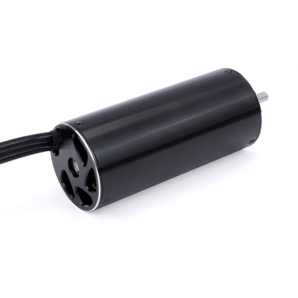 Moteur Brushless RC 4082/4092 haute performance, vue arrière avec les câbles moteur et le capteur Hall