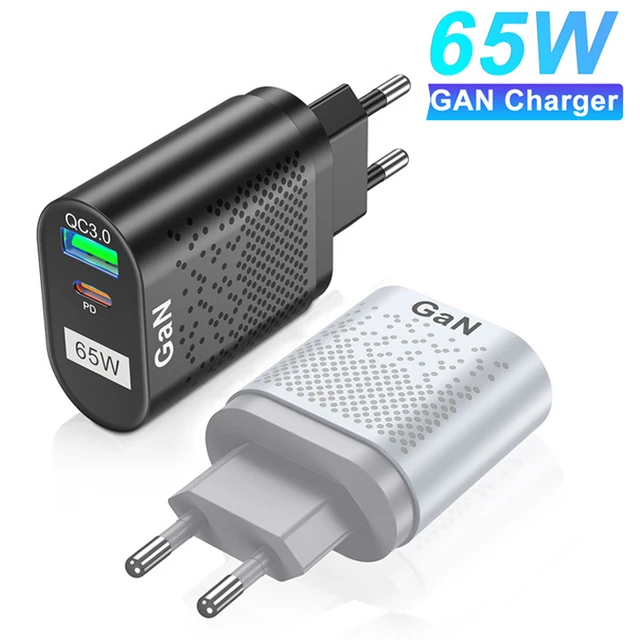 65W GaN Charger EU KR UK QC3.0 PD