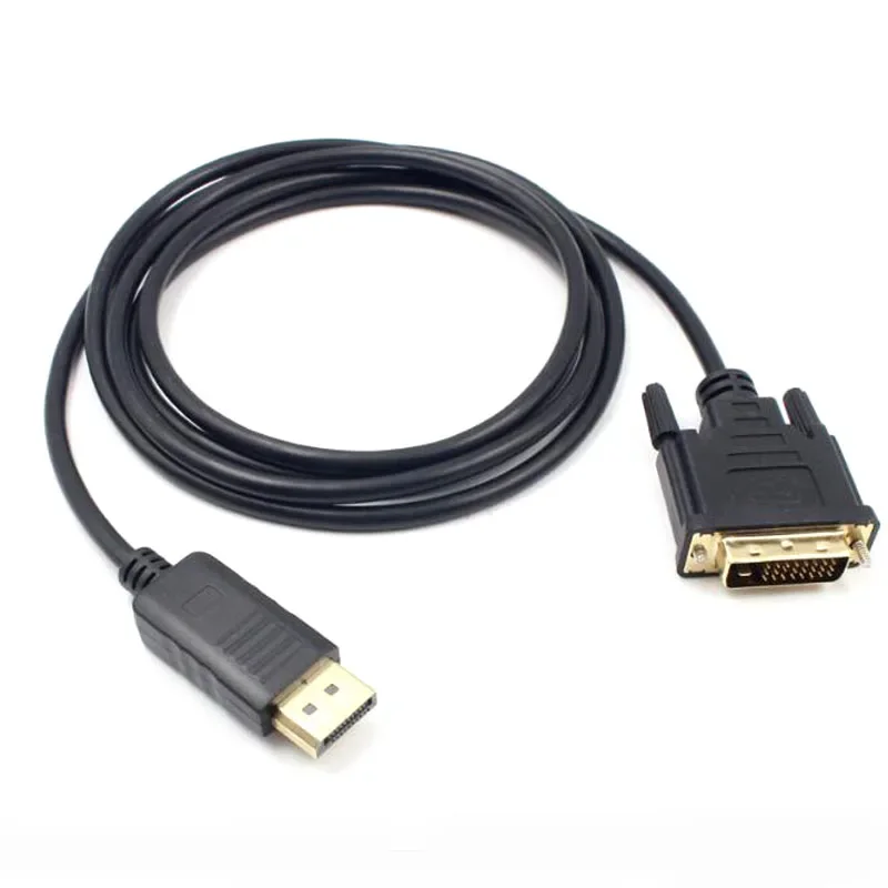 1.8m Display Port to DVI Cable Male to Male 1080P Gold Plated DisplayPort DP to DVI Connection Adapter Cable for HDTV Projector