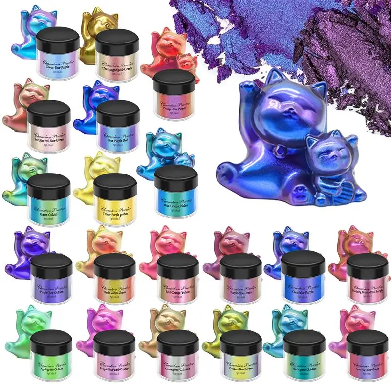 Epoxy Resin Pigment Mirror Chameleons Pigment Pearlescent Epoxy Resin Glitter Magic Discolored Powder Resin Colorant Jewelry Making Dye Tools 3g epoxy resin pigment pearlescent powder pigment pearl powder pigment