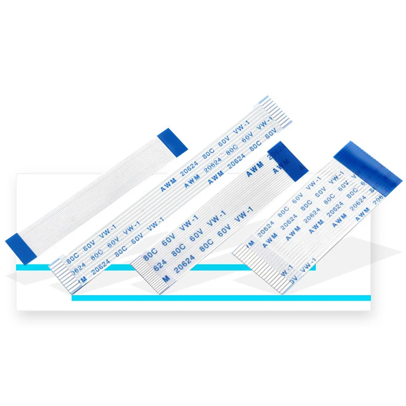 5PCS Flexible Flat Cable Ribbon Set - Multiple Pin and Pitch Options, Various Lengths