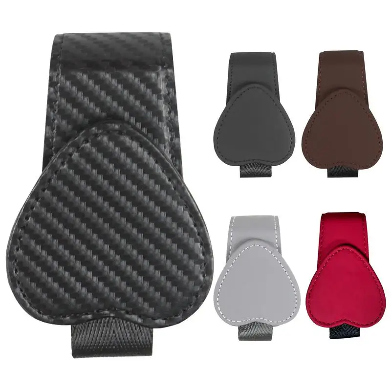 

Sunglass Holder For Car Universal Auto Un Visor Glasses Box Microsofts Leather Eyeglasses Hanger Ticket Clip Glasses Mount