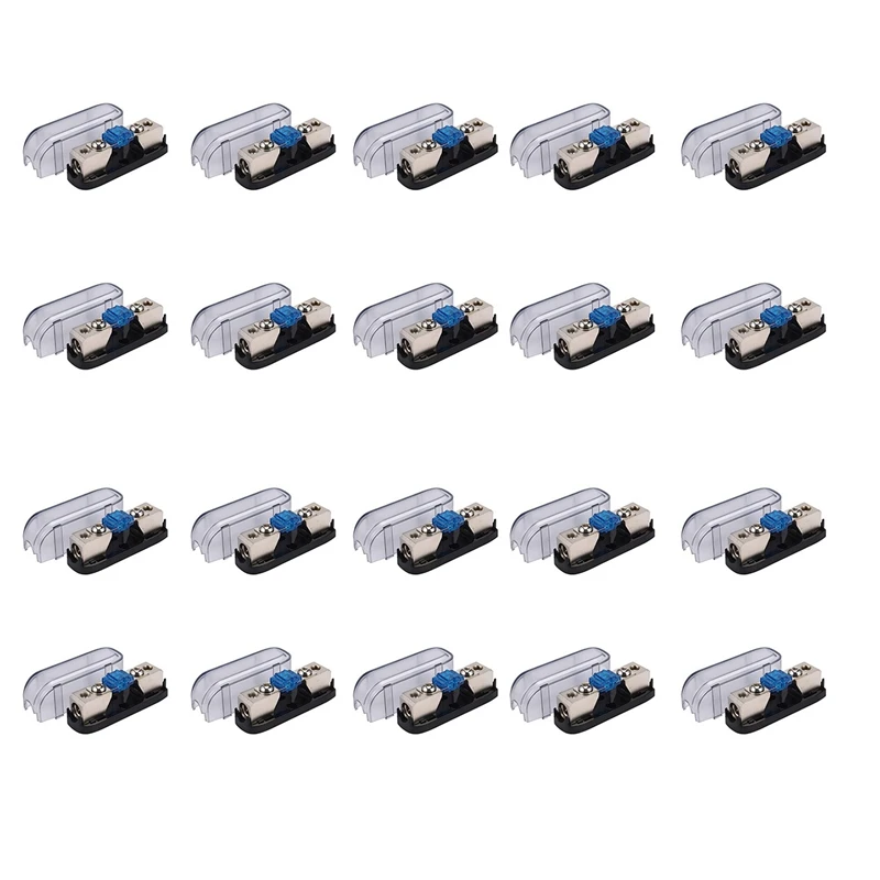 

20X Car Stereo Fuse Holder, Auto Agu Audio Fuse Box Power Distribution Block 4Ga In 4Ga Out,Single Way