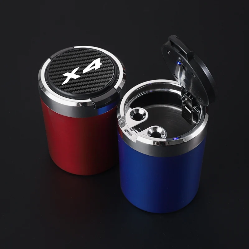 

New Portable Car Cigarette Ashtray Cup With Lid With logo For BMW X4 car Accessories