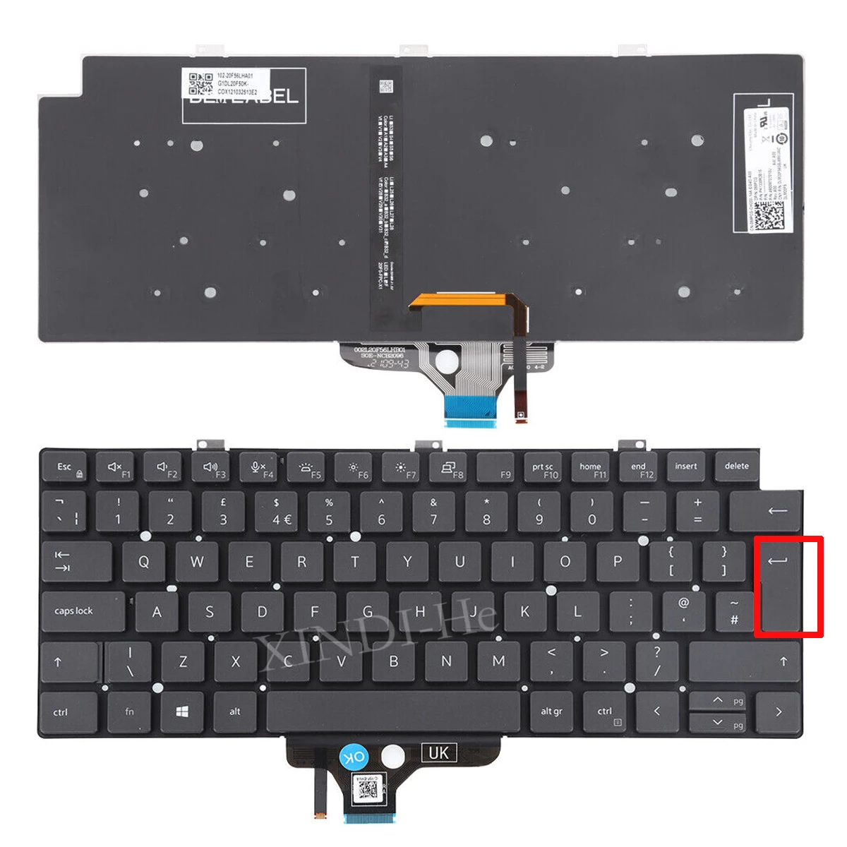 Tastiera Retroilluminata Uk Per Dell Latitude 13 7300 7320 E7320 5320 Nero