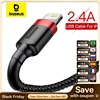 244403-a2abcd.jpg Baseus USB كابل ل iPhone14 13 12 11 برو ماكس Xs X 8 زائد كابل 2.4A شحن سريع كابل ل آيفون شاحن كابل USB خط البيانات