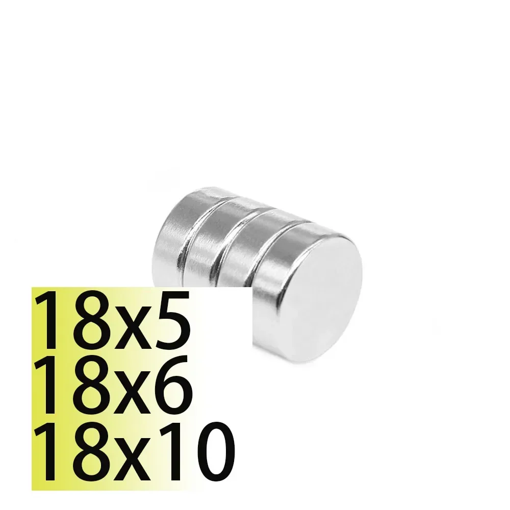 

N35 18x5 18x6 18x10 Magnet Rare earth Neodymium Magnets Nickle scooter round Coating Search Magnetic Fridge Aimant Strong Power