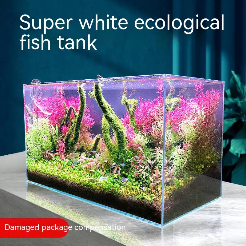 Super White Aquarium Glass, Tabletop Living Room Ecological Tank, Betta