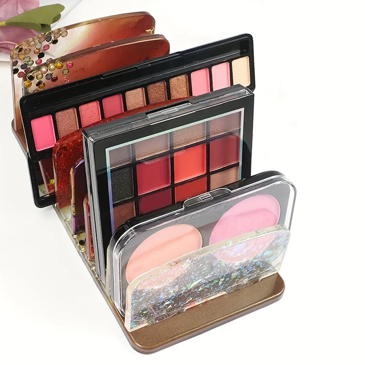 1 set Silicone Resin Mold for Eye Shadow and Makeup Brush Storage-Display Organizer and DIY Craft Jewelry Making Mold