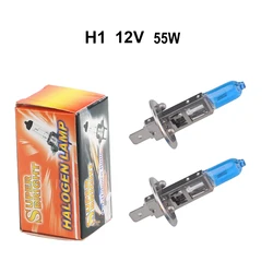 High - Performance Waterproof Halogen Fog Light Bulbs - 12V 55W/100W Car Headlight Accessory, Pack of 2 (H1 55w)