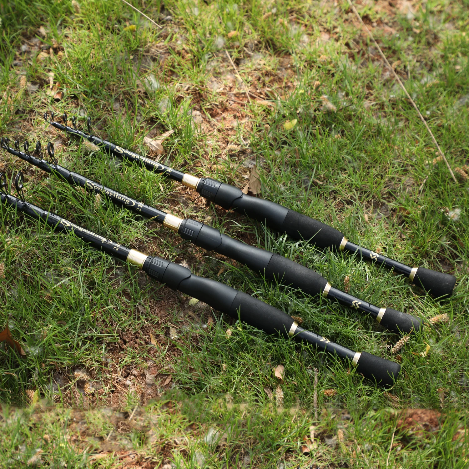 Sougayilang 2.1m 2.4m Telescopic Fishing Rod Ultralight Weight Spinning Rod  Casting Fishing Rod Carbon Fiber Fishing Rod Tackle
