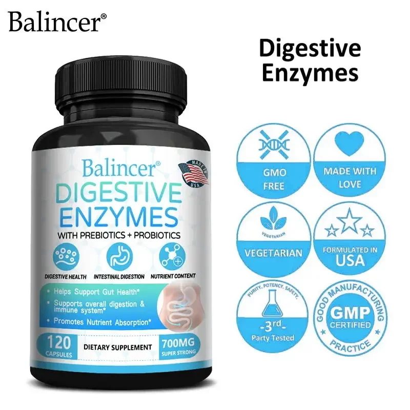 Digestive Enzyme Supplement Digestive Enzyme with Prebiotic + Probiotic For Adult Men and Women