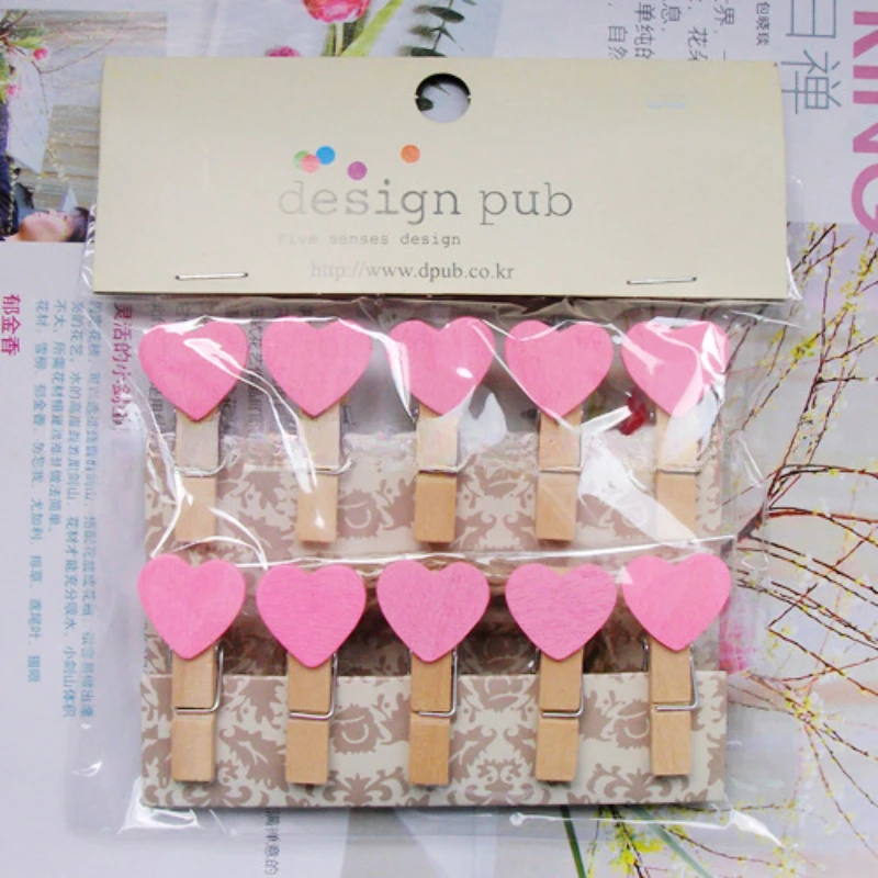 50pcs Colorful Cute Small Clip Wooden Love Heart Pegs Clothes Pin Cute  Craft Photo Clip Party Festive Wedding Decorations - AliExpress