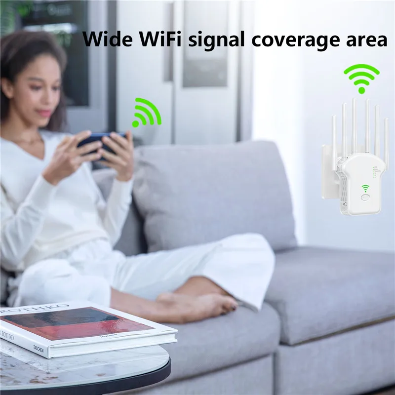 1200Mbps, 2.4G, rede 5GHz, longo alcance, impulsionador