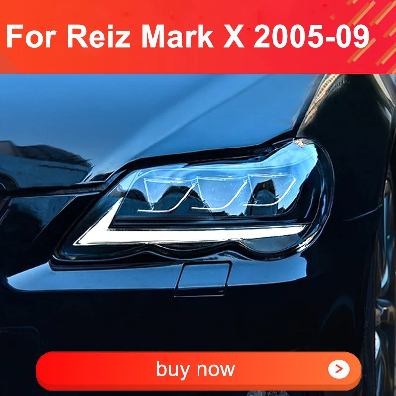 

Светодиодный фары для Toyota Reiz Mark X 2005-2009 фары подключи и работай с DRL динамические поворотные проекторы передние фары