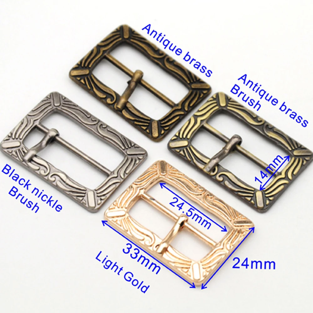 Premium Zinc Alloy Adjustable Strap Buckles - 30 Piece Set, 1-inch (24.5mm), Bronze, Black, Gold Finish, Free Shipping Included
