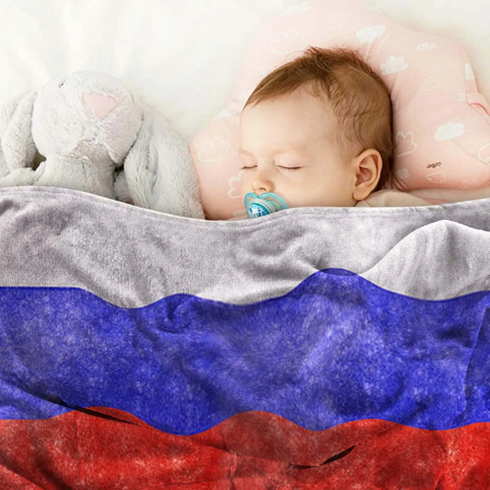 Children Russia Flag Blanket Flannel Russian Federation Flag Blankets