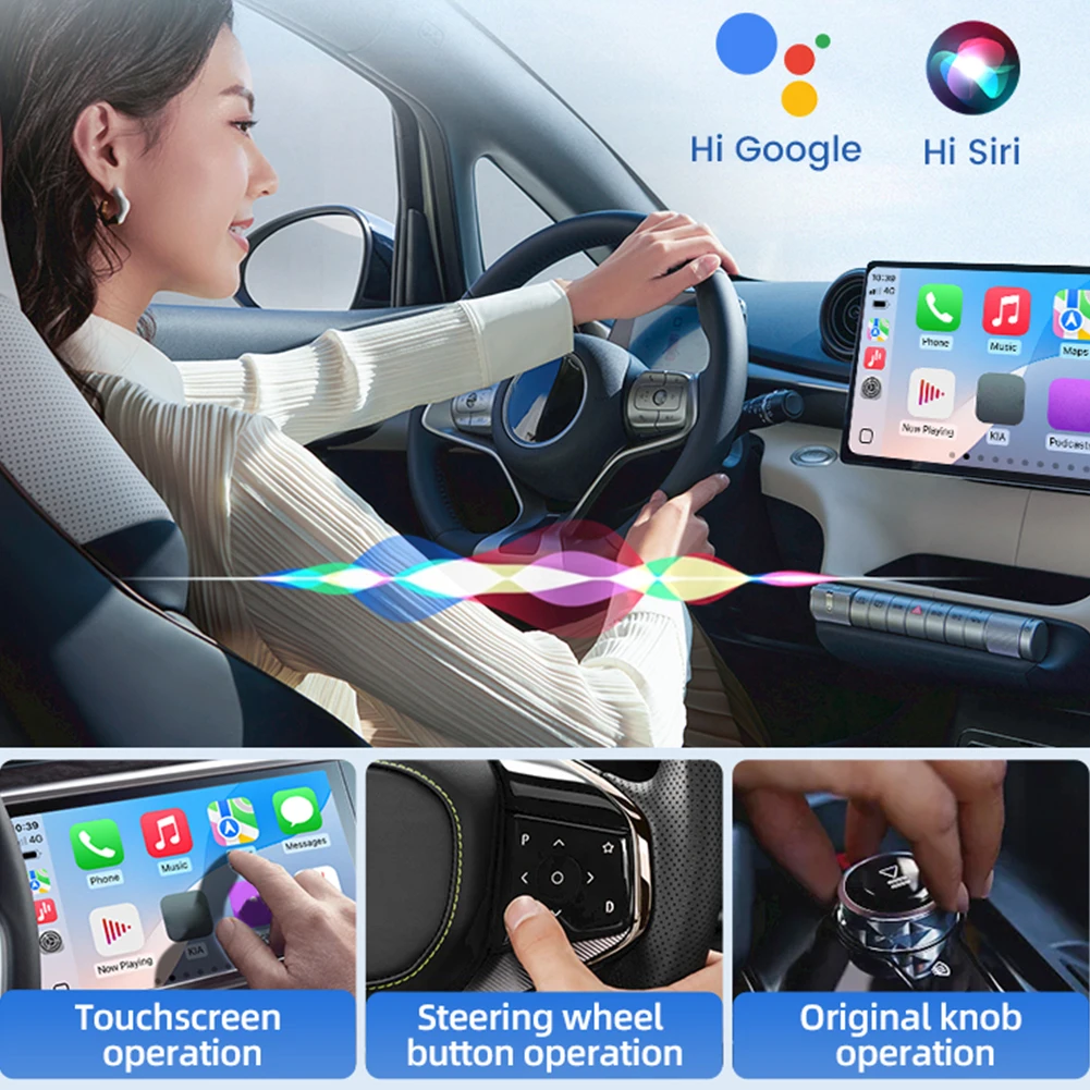2 in 1 Wireless Adapter Wireless CarPlay Android Auto For OEM Car Plug and Play WiFi Bluetooth Auto Connection for All Models