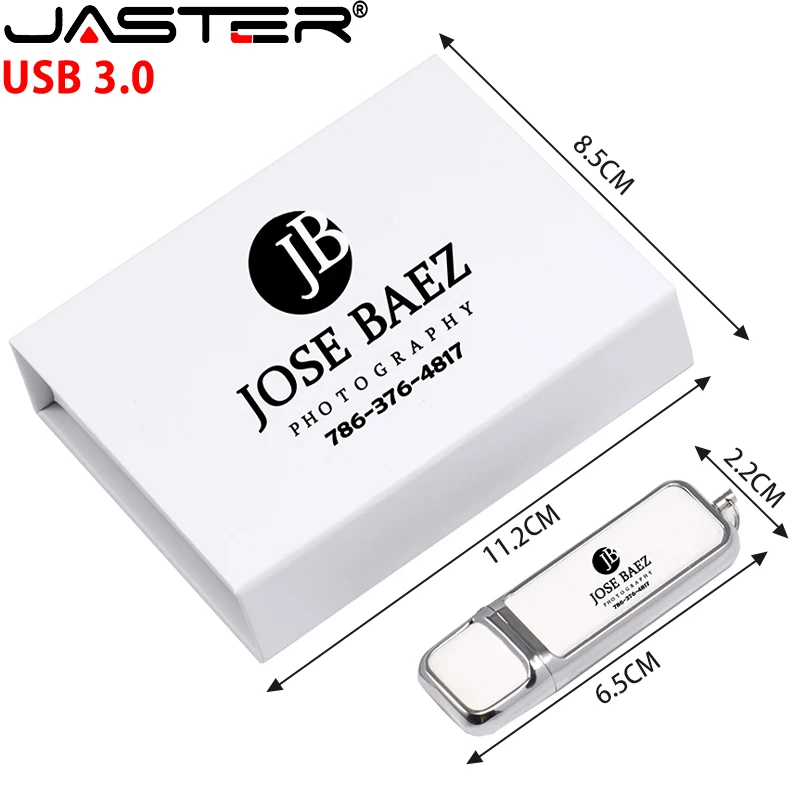 Jaster-couro Usb 3.0 Flash Drives Impressão a Cores Pen Drive Logotipo Personalizado Memory Stick Presente Empresarial Criativo 32 gb 64gb 128gb - Imagem 6