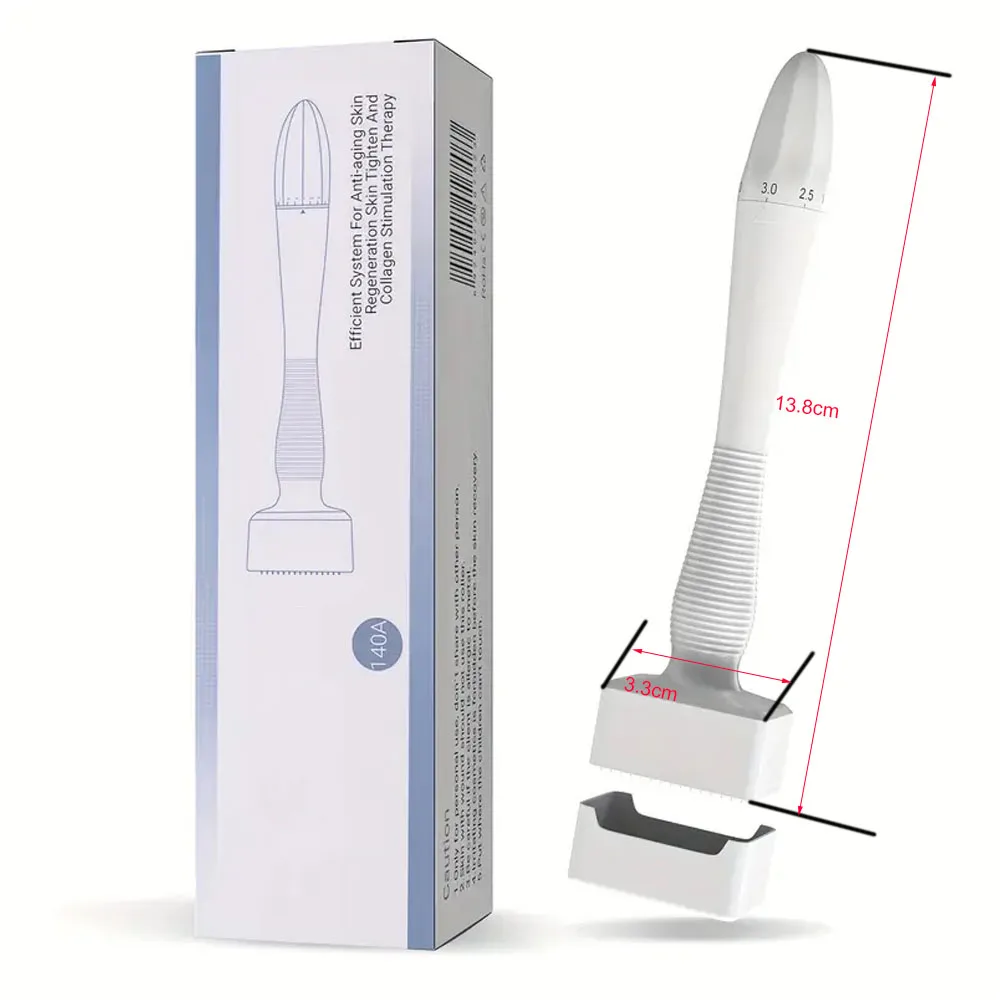 1PCS Professional Derma Stamp 140 Titanium Adjutable Microneedling Derma Stamp Sterile for Face Bread