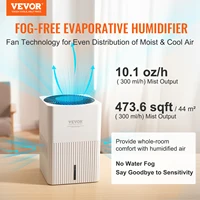 VEVOR Evaporative Humidifiers Mist-Free Cool Moisture Humidifier&Air Purifier for Whole House up to 473.6 sqft for Bedroom Home 2