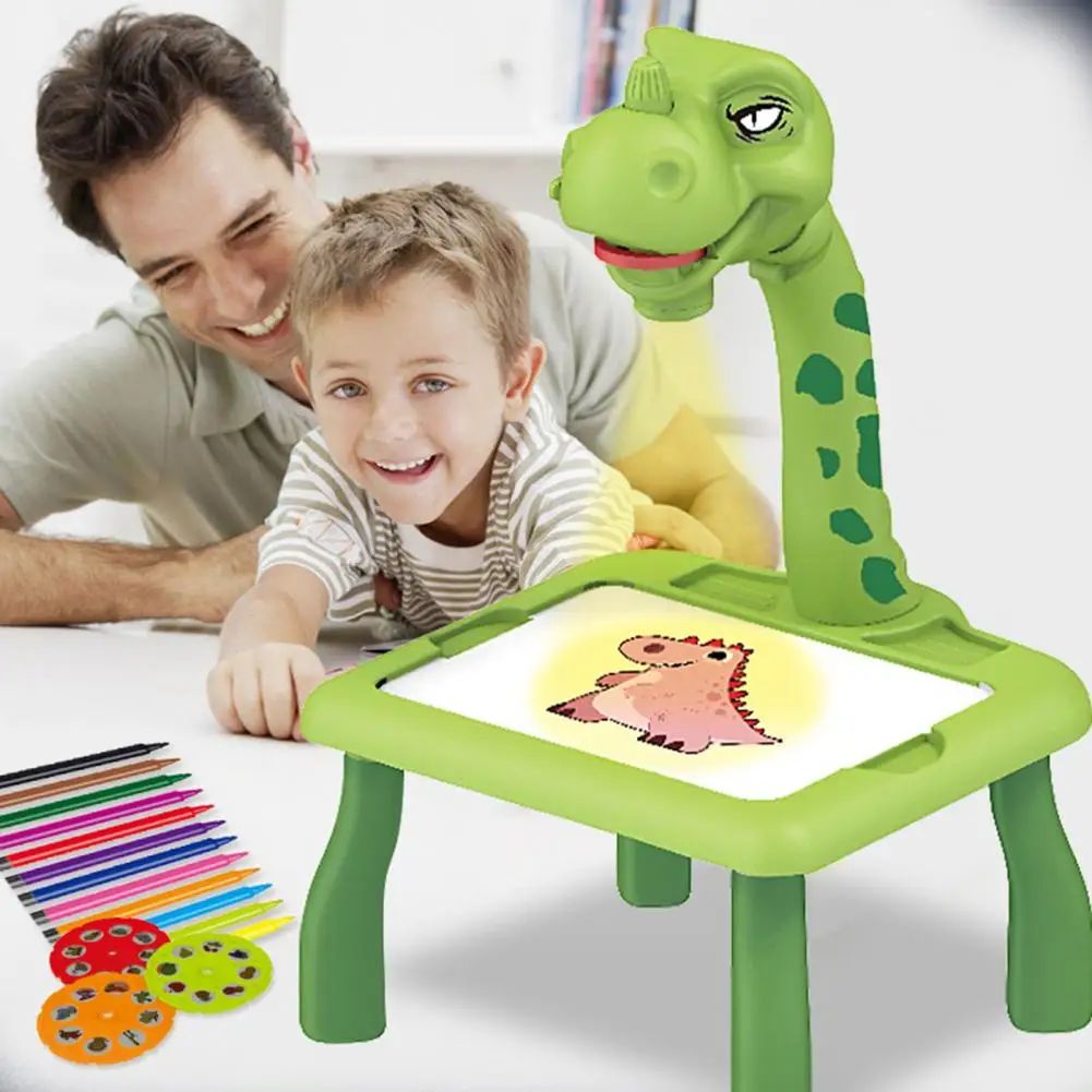 Hot Sale Trace and Draw Projector Toy Kids Drawing Projector Table Child  Learning Desk with Smart Projector with Light Music - AliExpress