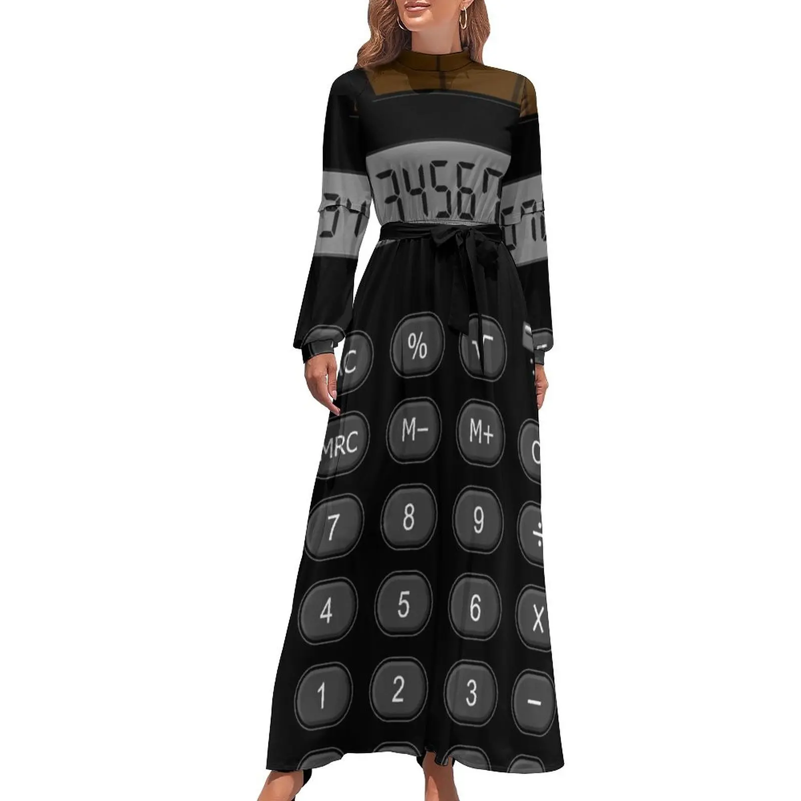 

Retro Calculator Long Dress evening dress ladies Woman clothes