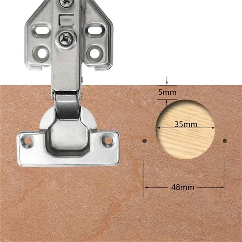35mm Hinge Boring Jig Kit Aluminum Alloy Hole Opener Template Woodworking Hole Puncher Drilling Guide Locator for Door Cabinets