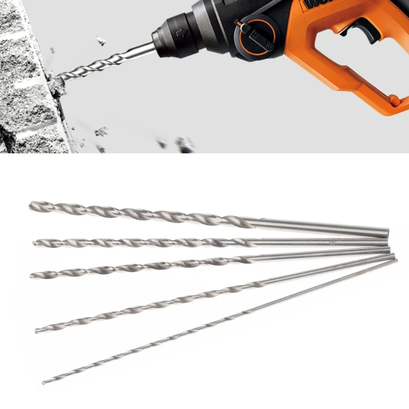 

5Pcs 2-5mm 152mm Long HSS Twist Drilling Bit Straight Shank Electric Drill Tool DropShipping