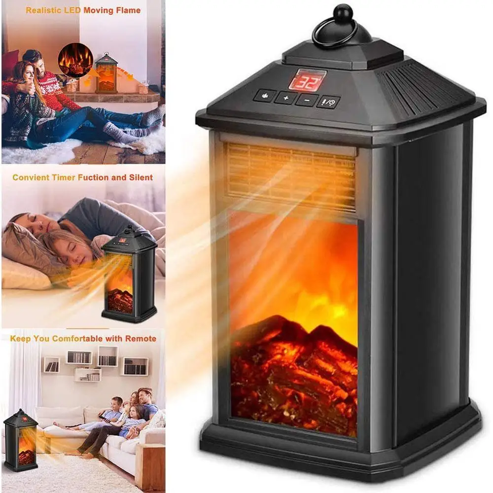 

220V 800W EU Style Fireplace Electric Heater Portable Simulation Flame Fireplace Stove Heater Safe Environmental