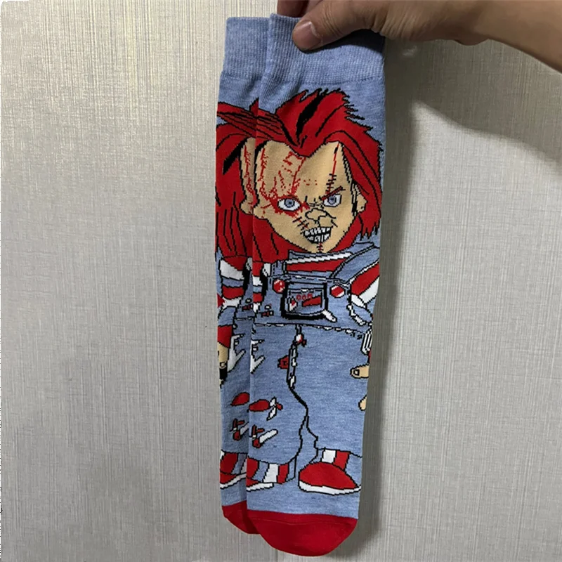 Anime Chucky Novelty Stocking Adult Daily Wear Good Guys Cosplay Cartoon Sports Socks Christmas Festival Gift anime socks anime stockings